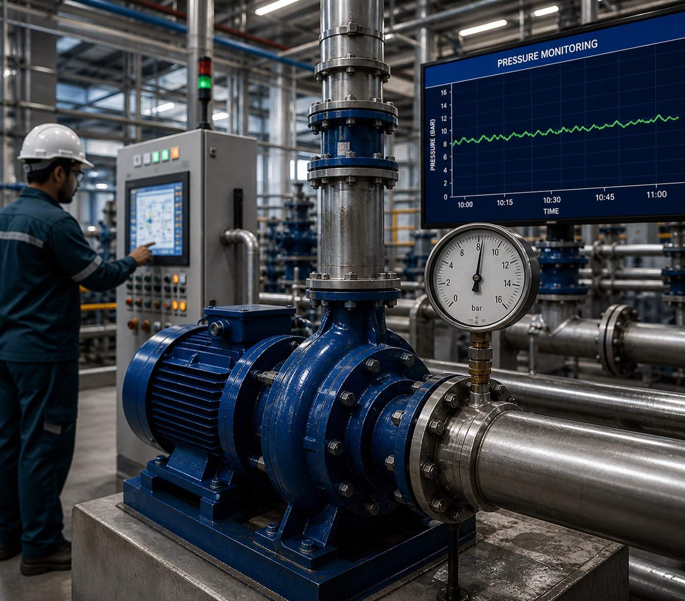 consistent pressure for industrial water pump